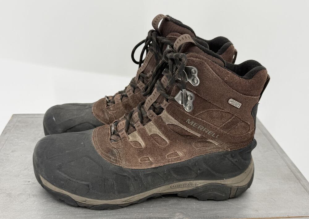 Merrell Moab Polar Men's Espresso Suede Hiking Boots Size 8.5 Waterproof J21147